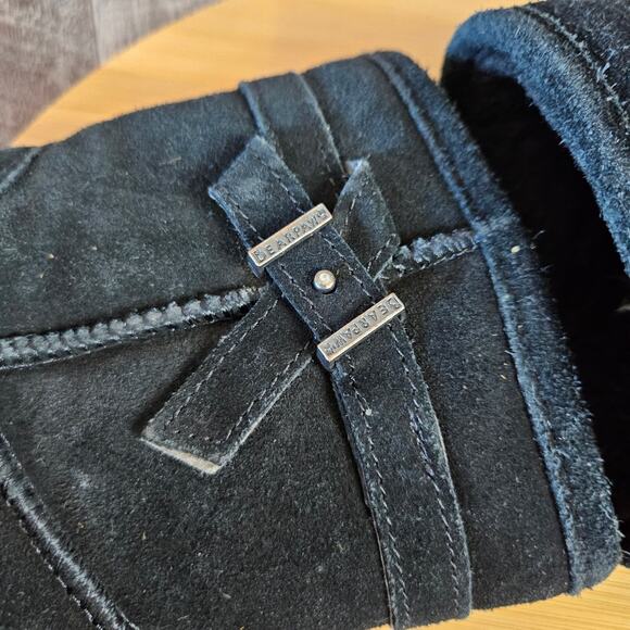 Bearpaw Val Suede Leather Wool Boot Toddler 6 Black Winter Sherpa Snow Outdoor - Picture 12 of 15